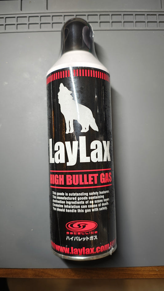 LayLax ハイバレットガス HFC134a 540g 安定高圧 サバゲー定番